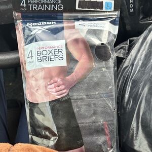 Reebok Black Performance Training Boxer Briefs 4-Pack